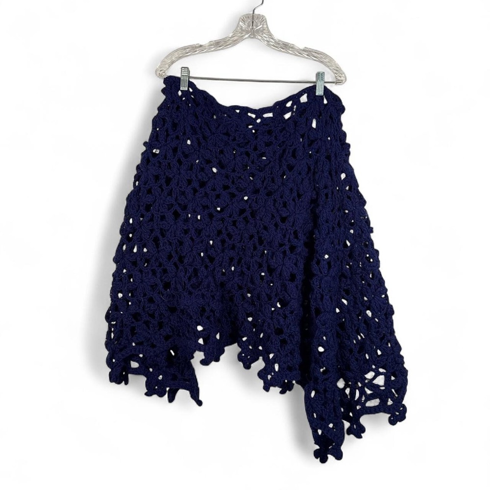 off the shoulder, crochet shawl